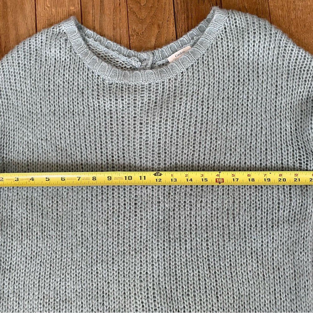 Caslon Knit Button Back Mohair Sweater Womens Size Large Seafoam Cozy Cottage - Picture 11 of 11